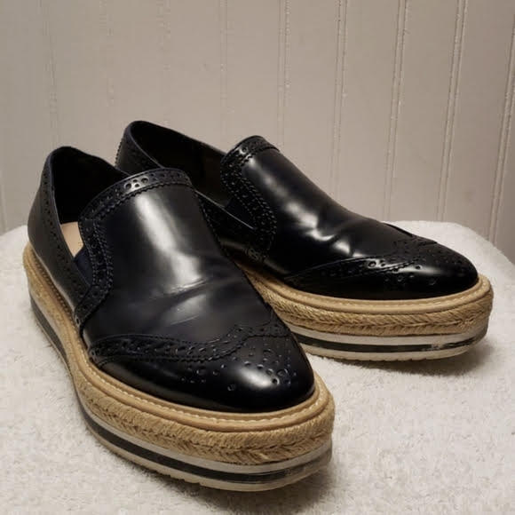 Zara Trafaluc Platform Espadrilles, dark blue, 7 or 7.5 - Picture 1 of 16